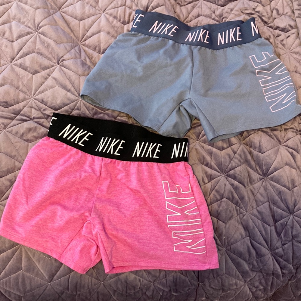 Nike Dri-Fit shorts hot pink and grey